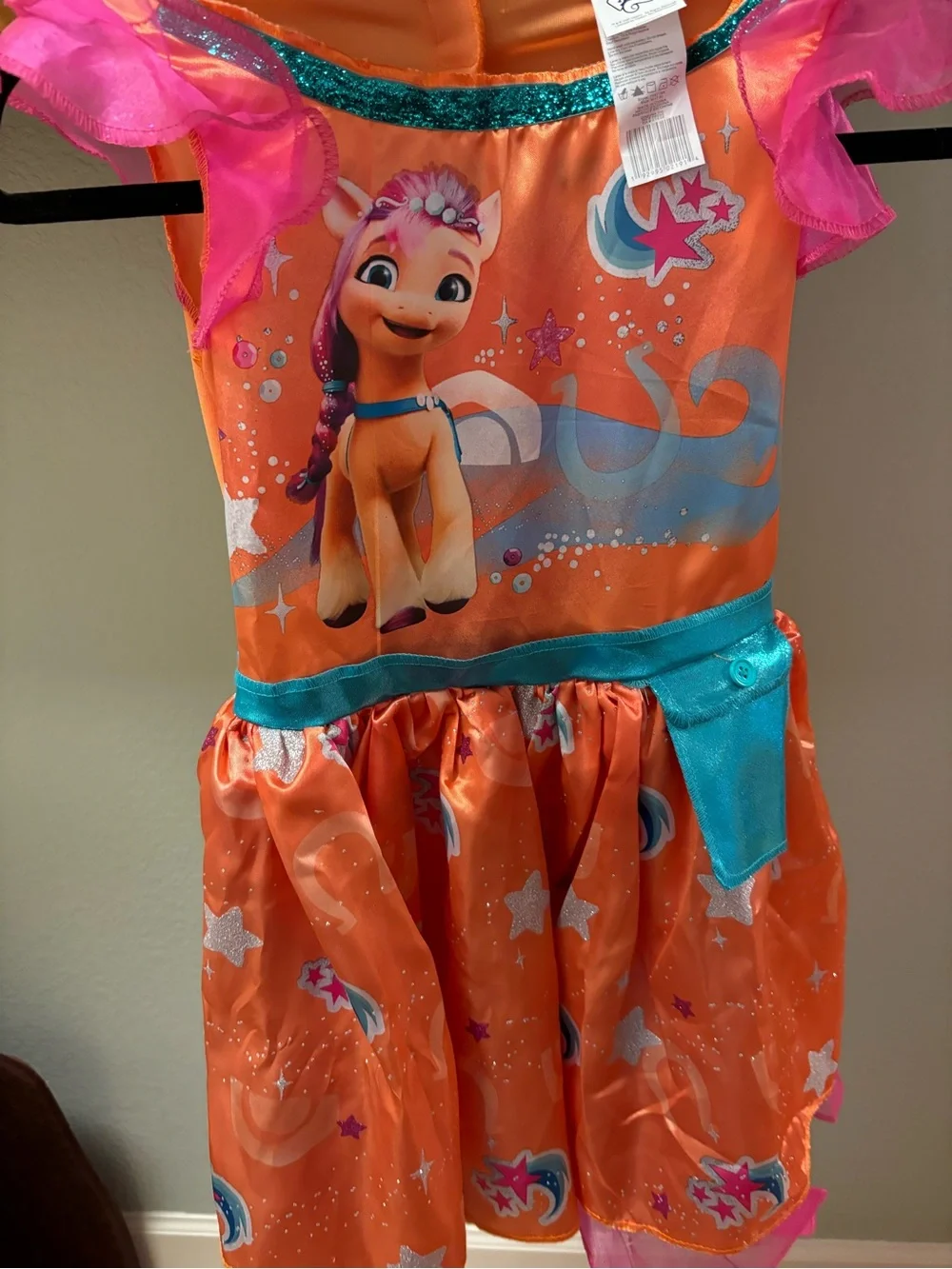 My Little Pony Orange & Pink Dress with Teal Accents